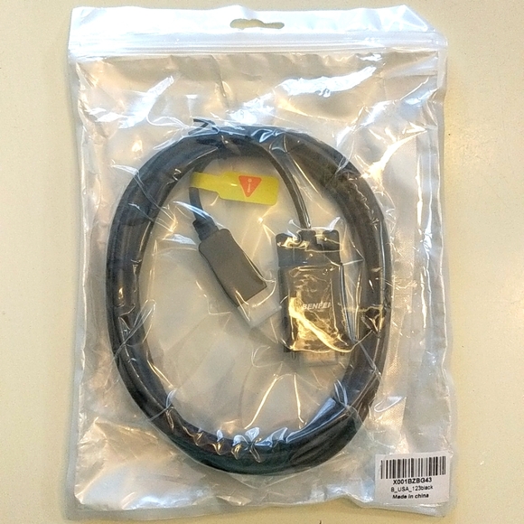 Display Port to PGA adapter Benfei DP brand new 10 ft cord unopened - Picture 1 of 2